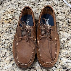 EUC Timberland Men's Tan Leather Earthkeepers Boat Shoes